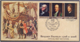 Benjamin Franklin US President, St. John Lodge, Mathematics, Physics, Energies Electricity, Freemasonry Marshall FDC - Elektriciteit