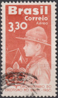 1960 Brasilien AEREO ° Mi:BR 985, Sn:BR C101, Yt:BR PA90, 50th Anniversary Of Scouting In Brazil - Usados