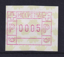 Schweiz FRAMA-ATM Mi-Nr.5 Schmale Rolle (Breite Nur 38mm) Wert 0005 ** - Francobolli Da Distributore