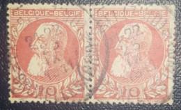 Belgium 10C Pair Used Postmark SON Stamps Classic King Leopold - Andere & Zonder Classificatie