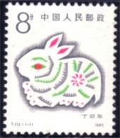 260 China Lapin Rabbit Hare Kaninchen Konijn Coniglio Coelho Conejo MNH ** Neuf SC (CHI-368b) - Hasen
