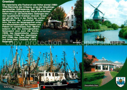 73209159 Greetsiel Kutterhafen Zwillingsmuehlen Marktplatz Greetsiel - Krummhörn