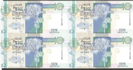 Seychelles 10 Rupees Uncut 2 X 2 P-42 2013 UNC - Seychellen