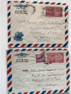 Aérogramme Air Mail India 1968 - 2 Différents - Rhinocéros - Aérogrammes