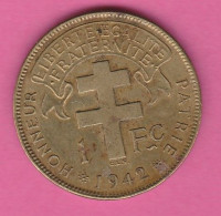 Afrique Equatoriale Française Libre- 1942 - 1 Franc - Afrique Equatoriale Française (Cameroun)