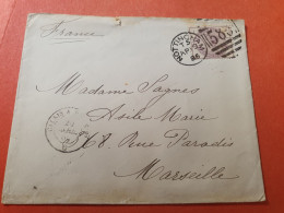 GB - Enveloppe De Nottingham Pour Marseille En 1886 - Ref 3416 - Lettres & Documents