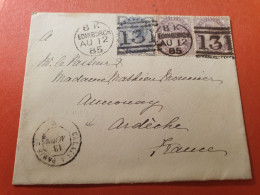 GB - Enveloppe De Edinburgh Pour La France En 1885 - Ref 3417 - Briefe U. Dokumente