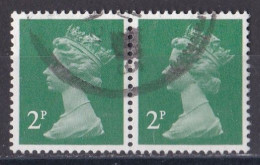 Grande Bretagne - 1971 - 1980 -  Elisabeth II -  Y&T N °  608  Paire  Oblitérée - Usados