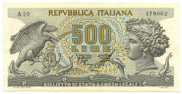 500 LIRE BIGLIETTO DI STATO ARETUSA SENZA FIBRILLE FUORI SERIE 23/02/1970 SPL- - Sonstige & Ohne Zuordnung