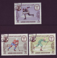 Asie - Khatiri State Seyun - Grenoble 68 - Olympic Winter Games - 3  Timbres Différents - 6588 - Yémen