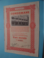 CONGOMANE > Part Sociale > N° 019982 ( Zie/voir SCAN ) Après 1944 ! - Afrique