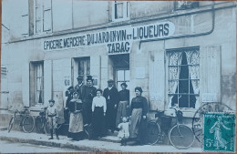 ÉPICERIE MERCERIE DUJARDIN MARINES ? MAGASIN DEVANTURE CARTTE PHOTO - Marines