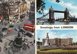 CARTOLINA  C1 LONDON,INGHILTERRA,REGNO UNITO-THE CITY OF CONTRASTS;FROM FISH AND CHIPS TO THE SAVOY GRILL-VIAGGIATA 1973 - Piccadilly Circus