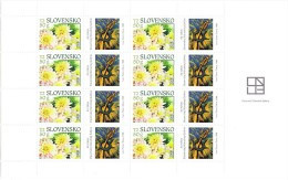 Bloc De 8 Timbres + Coupons Dahlias  Neuf YT 500 / Sheet Flower 2008 Mint Mi 575 Dahlien - Blocks & Sheetlets
