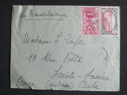 DK 18 NIGER  BELLE  LETTRE TRANSAHARIENNE  1937  NIAMEY A STE SAVINE FRANCE  +AFF. INTERESSANT+ - Covers & Documents