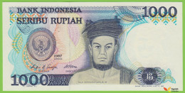 Voyo INDONESIA 1000 Rupiah 1987 P124a B582a CKM UNC Taman Sari Water Castle - Indonésie