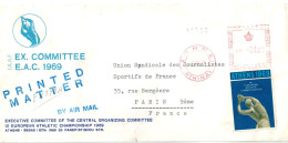 Lettre Pour La France  1969, Avec Vignette Athletisme. - Storia Postale