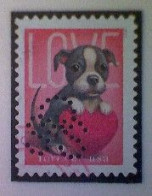 United States, Scott #5746, Used(o), 2023, Love Stamp: Puppy And Heart, Perfin Cancel, (60¢) - Gebraucht
