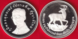 Thailand 100 Baht 1974 "Deer" Y#103a AG Silver PROOF - Thaïlande