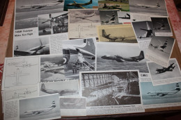 Lot De 52g D'anciennes Coupures De Presse De L'aéronef Britannique Hawker Siddeley Avro 748-F - Aviation