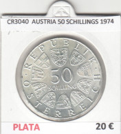 CR3040 MONEDA AUSTRIA 50 SCHILLINGS 1974 MBC PLATA - Autres & Non Classés