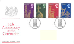 1978 Coronation Anniversary Addressed FDC Tt - 1971-1980 Decimal Issues