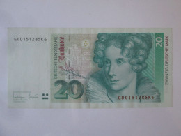 FRG/Federal Republic Of Germany 20 Mark 1993 Banknote See Pictures - 20 Deutsche Mark