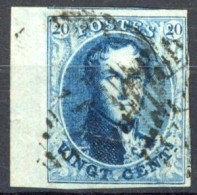 [O SUP] N° 11, 20c Bleu Avec Belles Marges Et Grand Bord De Feuille - Superbe - 1858-1862 Medallones (9/12)