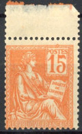 [** SUP] N° 117, 15c Orange - Fraîcheur Postale - Cote: 35€ - 1900-02 Mouchon