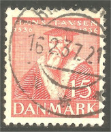 300 Denmark Church Eglise Hans Tausen 16.2.37 (DMK-156) - Used Stamps