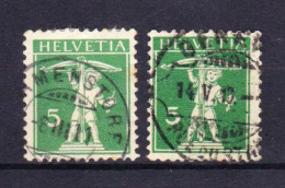 STAMPS-SWITZERLAND-ERROR-COLOR-USED-SEE-SCAN - Variétés