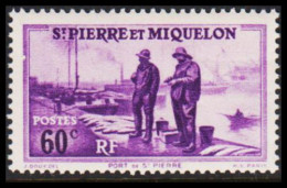 19391940. SAINT-PIERRE-MIQUELON. St. Pierre Harbour 60 C. Hinged.  (Michel 201 ) - JF542982 - Covers & Documents