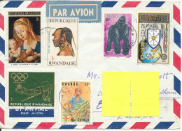 Rwanda Air Mail Cover Sent To Germany DDR 22-6-1971 Topic Stamps - Otros & Sin Clasificación