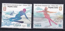 SERBIA  2022,OLYMPIC GAMES WINTER,CHINA ,BEIJING,SKI,SPORT,2v,MNH - Winter 2022: Beijing