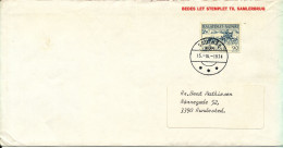 Greenland Cover Sent To Denmark 15-10-1974 Single Franked - Lettres & Documents