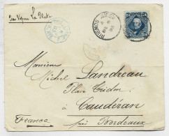 ARGENTINA 24C SOLO LETTRE COVER BUENOS AIRES 1893  TO FRANCE PAR BRESIL - Lettres & Documents