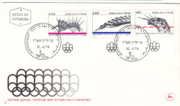 Jeux Olympiques - Montreal 76 - Israël - Lettre De 1976 - Oblit Jerusalem - - Ete 1976: Montréal