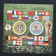 Tunisie 2002- Coupe De Monde De Football Korée-Japon M/sheeet - 2002 – Corea Del Sur / Japón