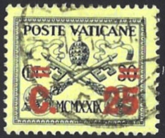 VAT 1931 Conciliazione Cent.30 Ovpt 25c - Giallino- Fu - Used Stamps