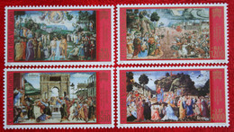 Sixtijnse Kapel Chapelle Sixtine Restaurée 2001 Mi 1362-1365 Yv 1220-1223 POSTFRIS / MNH / **  VATICANO VATICAN VATICAAN - Nuevos