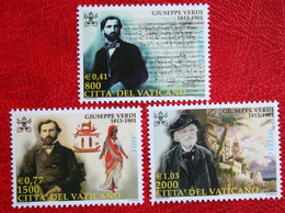 Giuseppe Verdi Musik Music 2001 Mi 1369-1371 Yv 1227-1229 POSTFRIS MNH ** VATICANO VATICAN VATICAAN - Unused Stamps