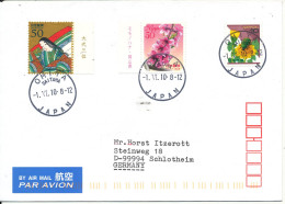 Japan Cover Sent Air Mail To Germany 1-6-2010 Topic Stamps - Covers & Documents