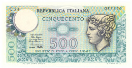 500 LIRE BIGLIETTO DI STATO MERCURIO 02/04/1979 FDS - Sonstige & Ohne Zuordnung