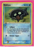 Carte Pokemon 2004 Ex Rouge Feu Vert Feuille 79/112 Kokiyas 50pv Usagée Dos Blanchi - Ex