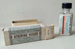 - Ancienne Bouteille De Granules Dans Sa Boite. Atropine Houdé - Objet Ancien De Collection - Pharmacie - - Medisch En Tandheelkundig Materiaal