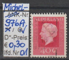 1972 - NIEDERLANDE - FM/DM "Königin Juliana" 40 C Dkl'karminlila - O Gestempelt - S. Scan (976o 01-04 Nl) - Gebruikt