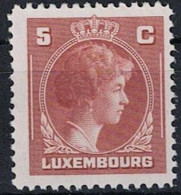 Luxemburg - Großherzogin Charlotte "Rechtsprofil" Größeres Format (MiNr: 347) 1944 - Postfrisch ** MNH - 1944 Charlotte De Profil à Droite