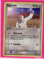 Carte Pokemon 2004 Ex Tempete De Sable 52/100 Vigoroth 70pv Abimée Dos Blanchi - Ex