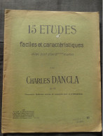 CHARLES DANCLA 15 ETUDES FACILES POUR VIOLON ET ACCOMPAGNEMENT DE SECOND VIOLON  PARTITION EDITION GALLET - Snaarinstrumenten