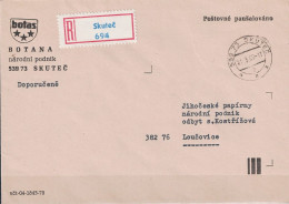 Tschechoslowakei CSSR - Einschreibebrief (Porto Entrichtet) 1978 Aus Skuteč - Lettres & Documents